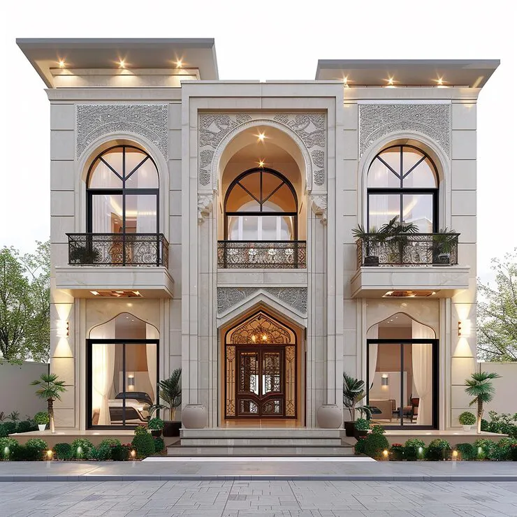 افكار تشطيب واجهات فلل فخمة