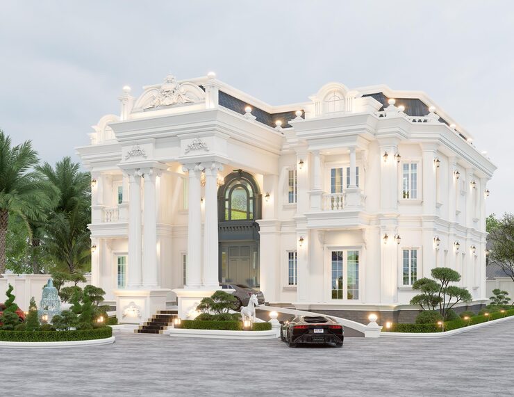 تصميم فلل كلاسيك من الخارج