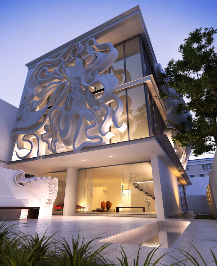 واجهات فلل فخمة حديثة