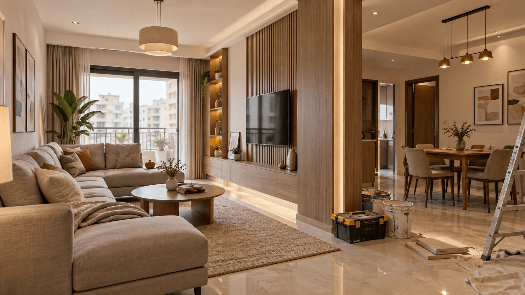 تكلفة تشطيب شقة 70 متر بتصميم داخلي عصري